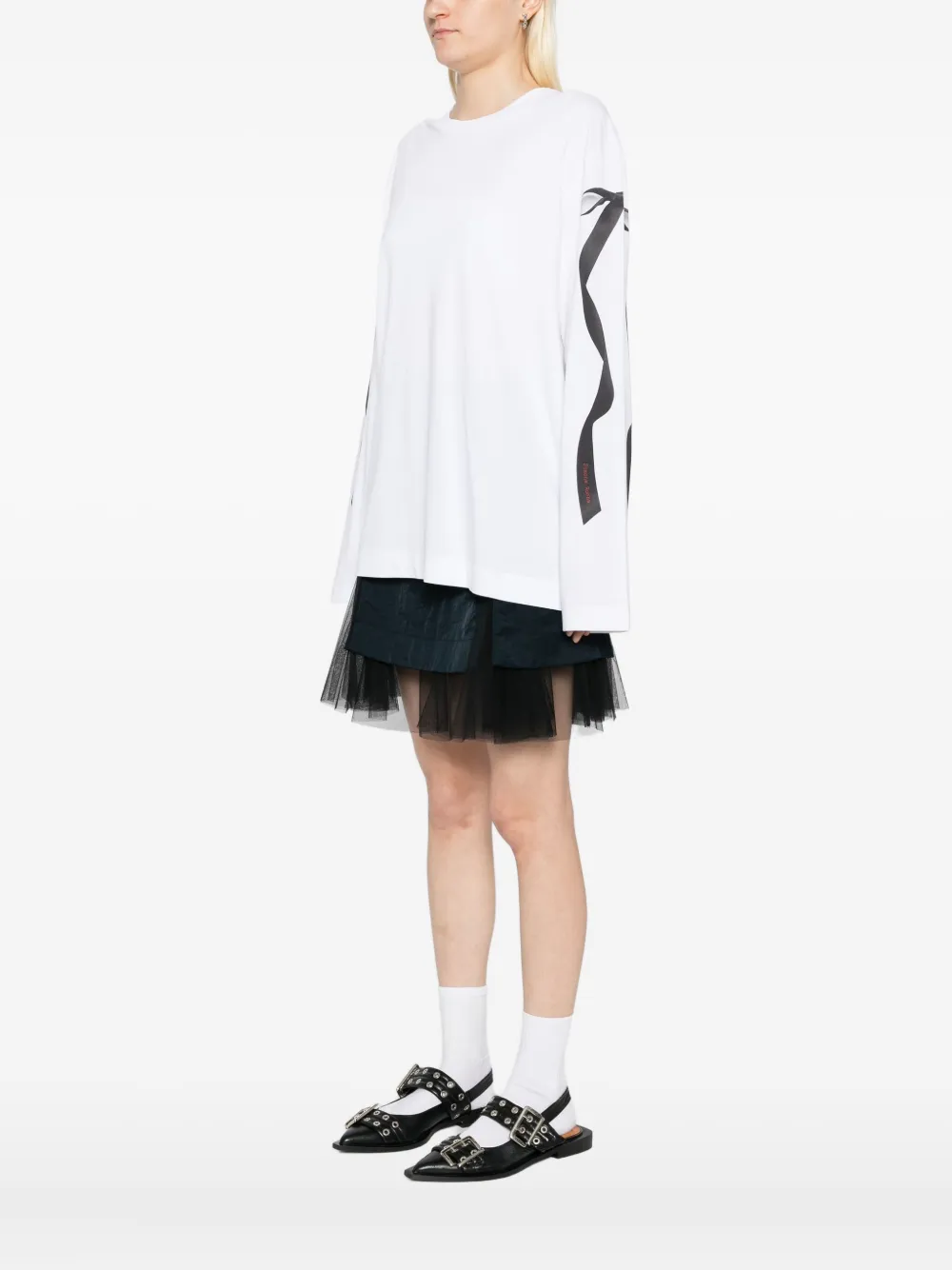 Simone Rocha Printed Cotton Jersey T-shirt In White