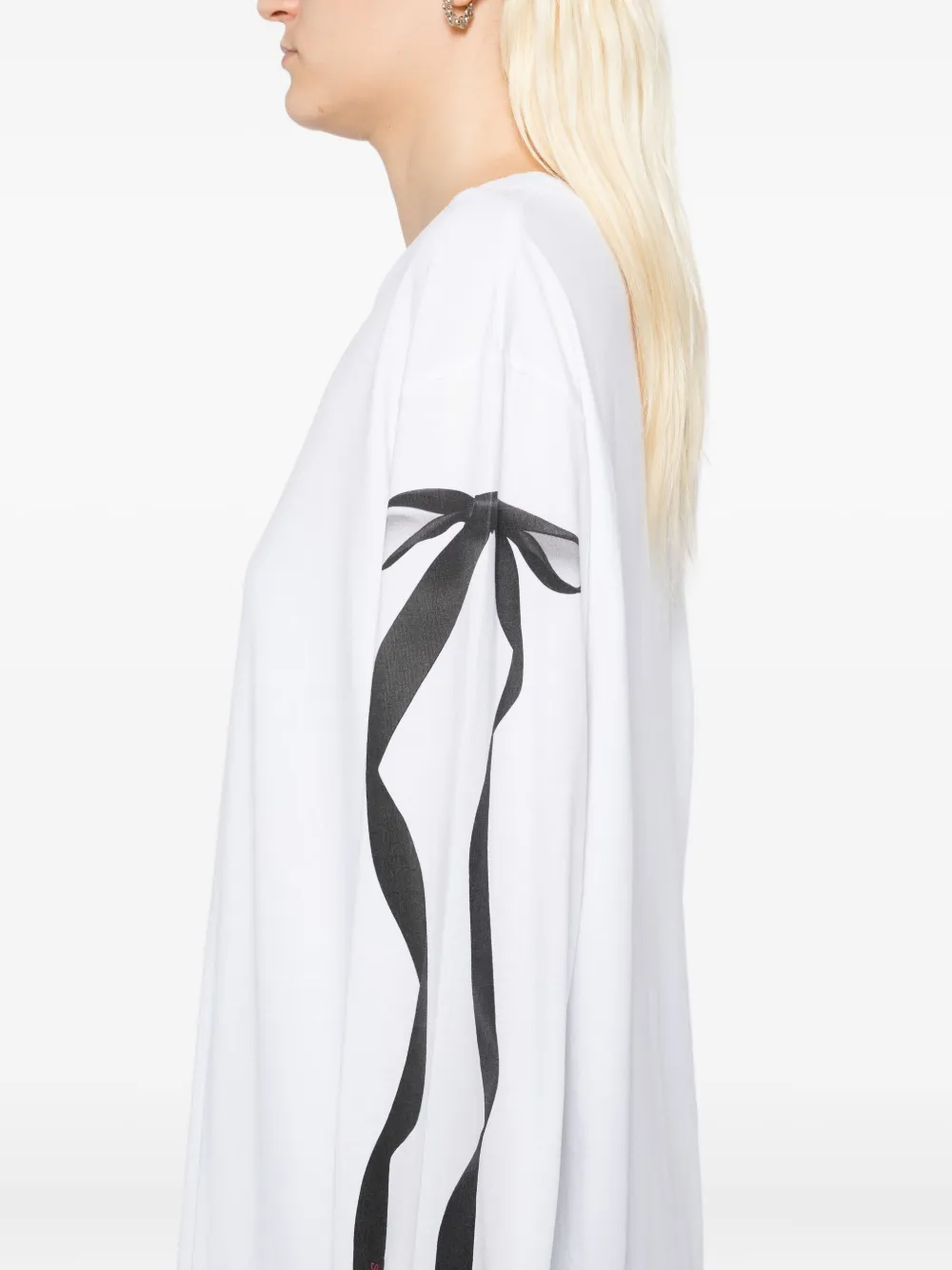 Simone Rocha Printed Cotton Jersey T-shirt In White
