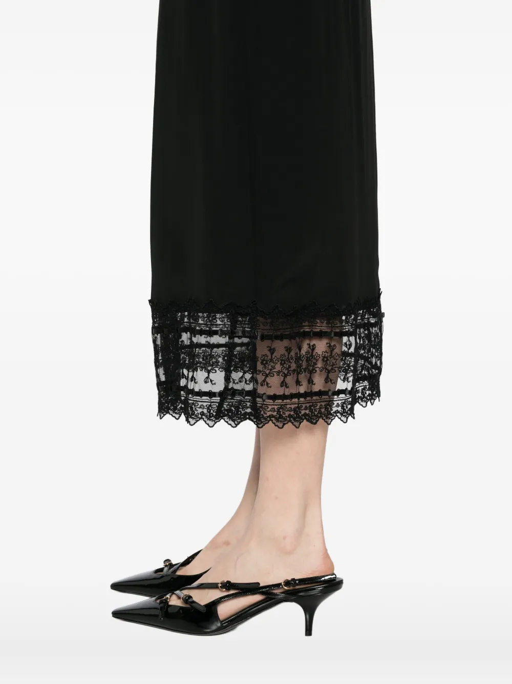 Simone Rocha Rok met afwerking van kant Zwart