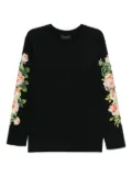 Simone Rocha floral-print T-shirt - Black
