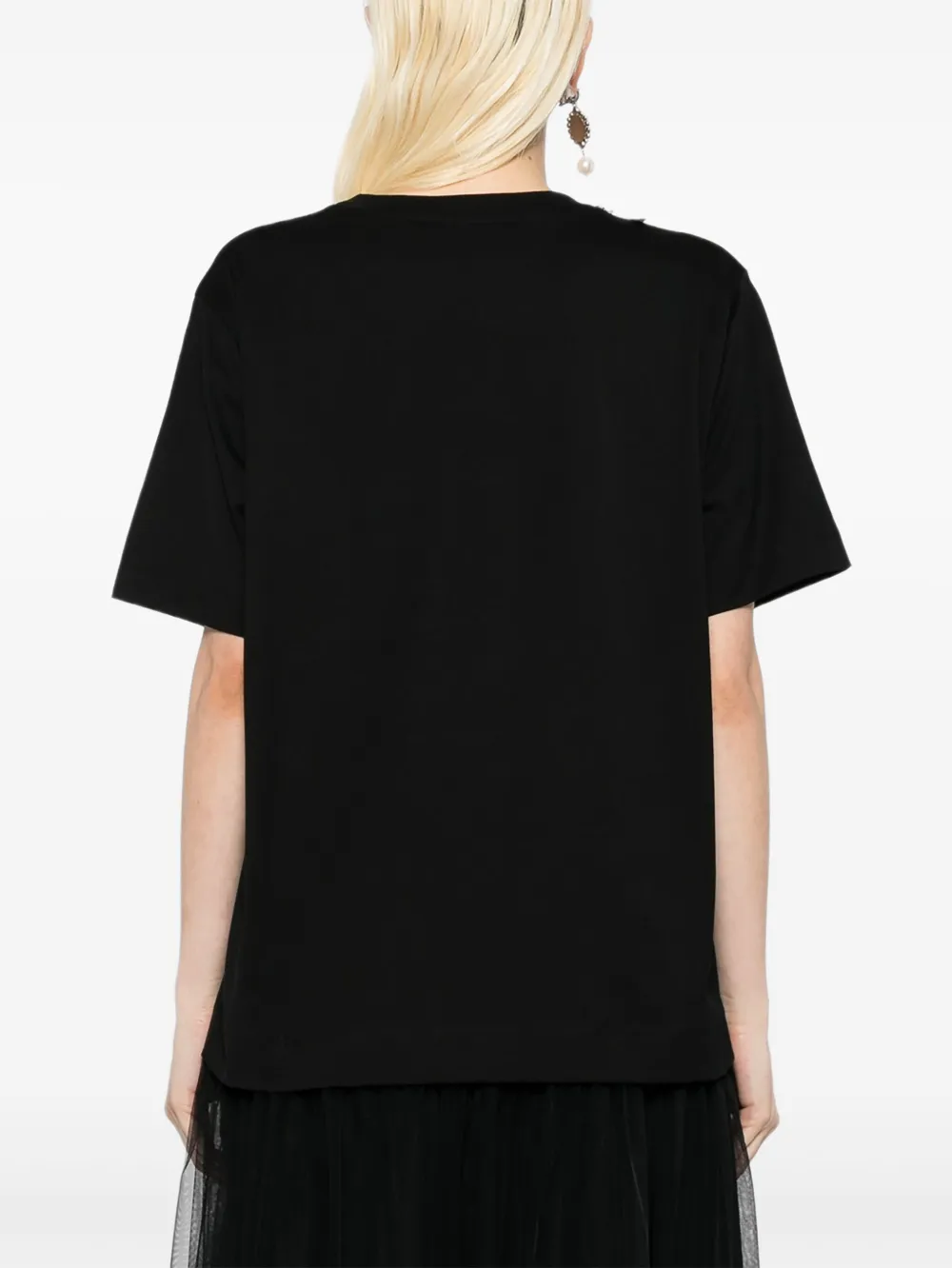Simone Rocha Katoenen T-shirt Zwart
