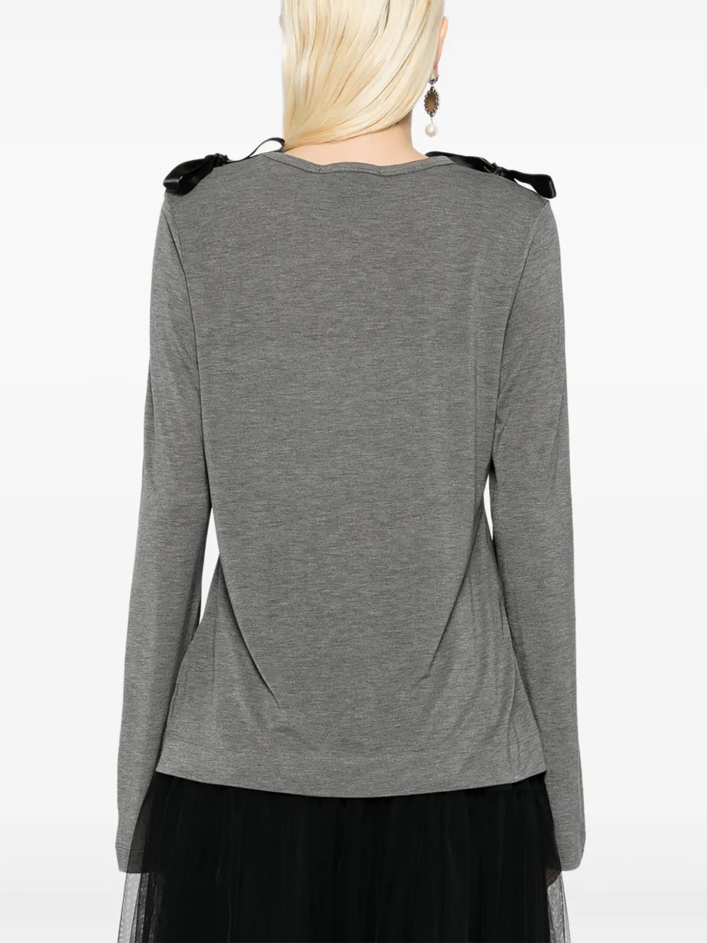 Simone Rocha T-shirt met strikdetail Grijs