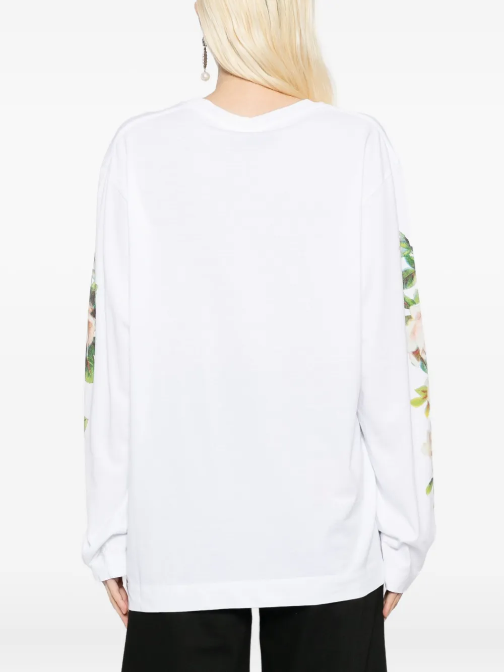 Simone Rocha T-shirt met bloemenprint Wit