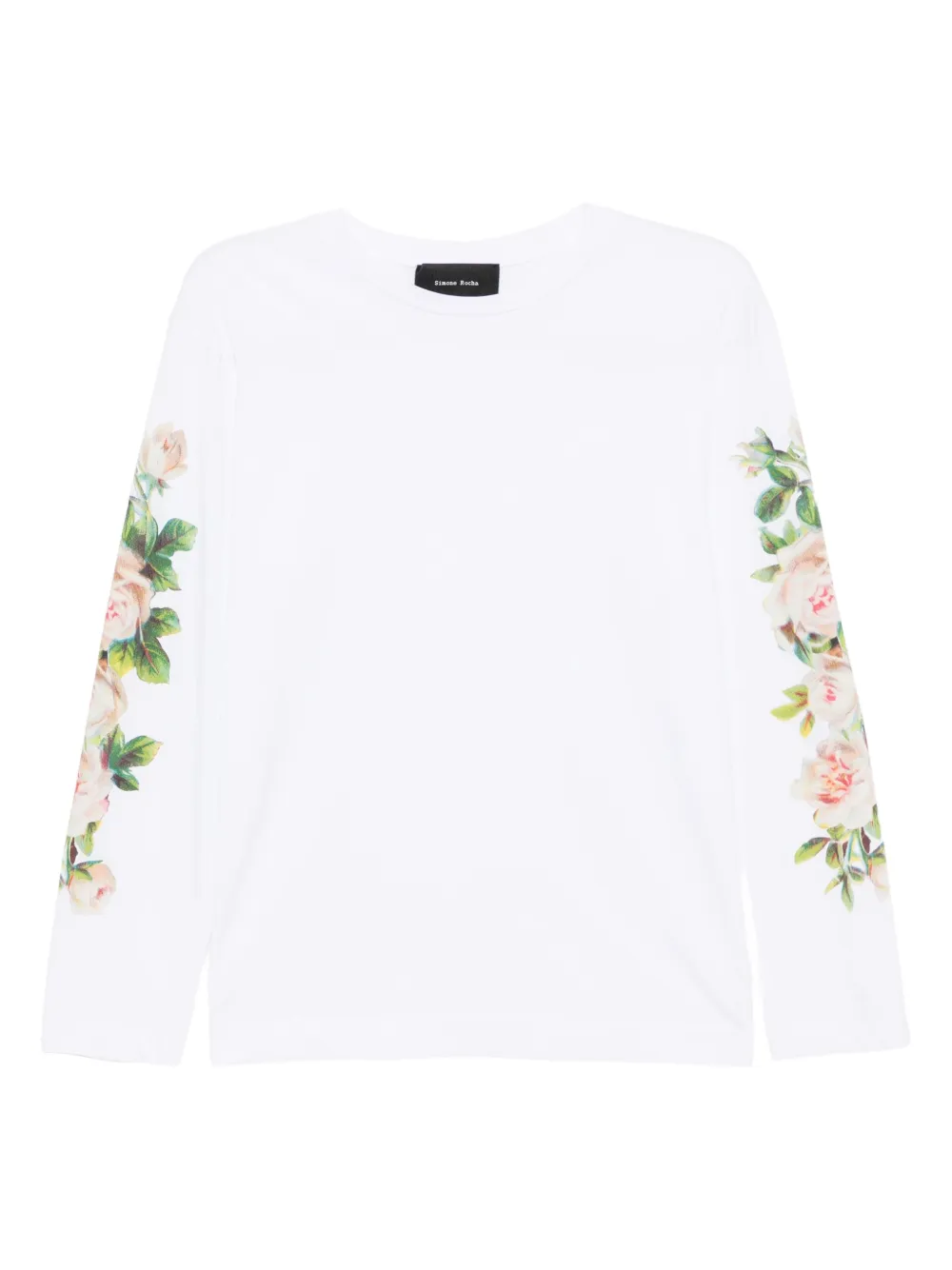 Simone Rocha T-shirt met bloemenprint Wit