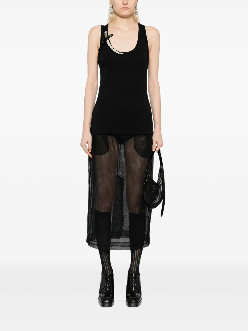 Simone Rocha pearl-and-chain tank top | Vests & Tank Tops | Image 2