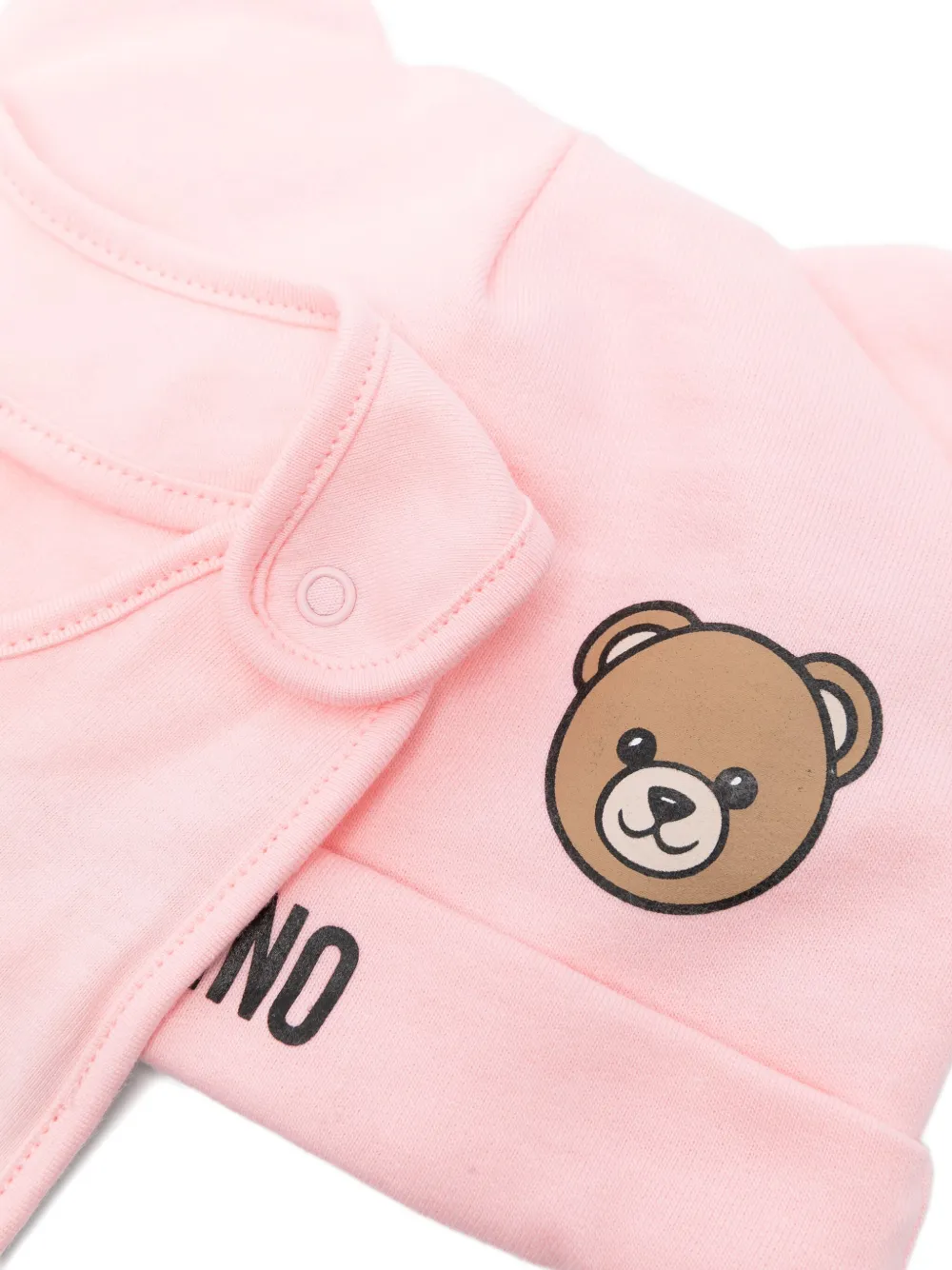 Moschino Kids Slabbetje set met teddybeerprint Roze