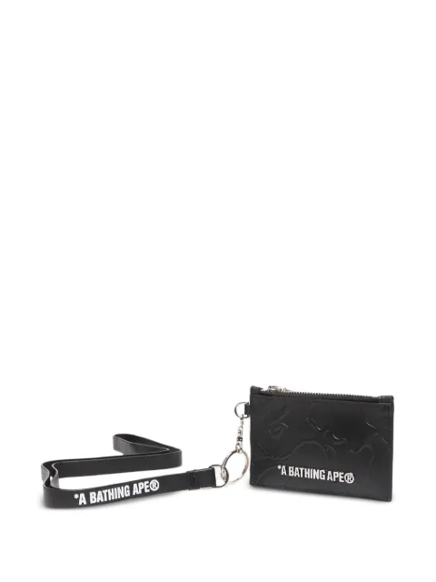 A BATHING APE® camo-pattern zip cardholder
