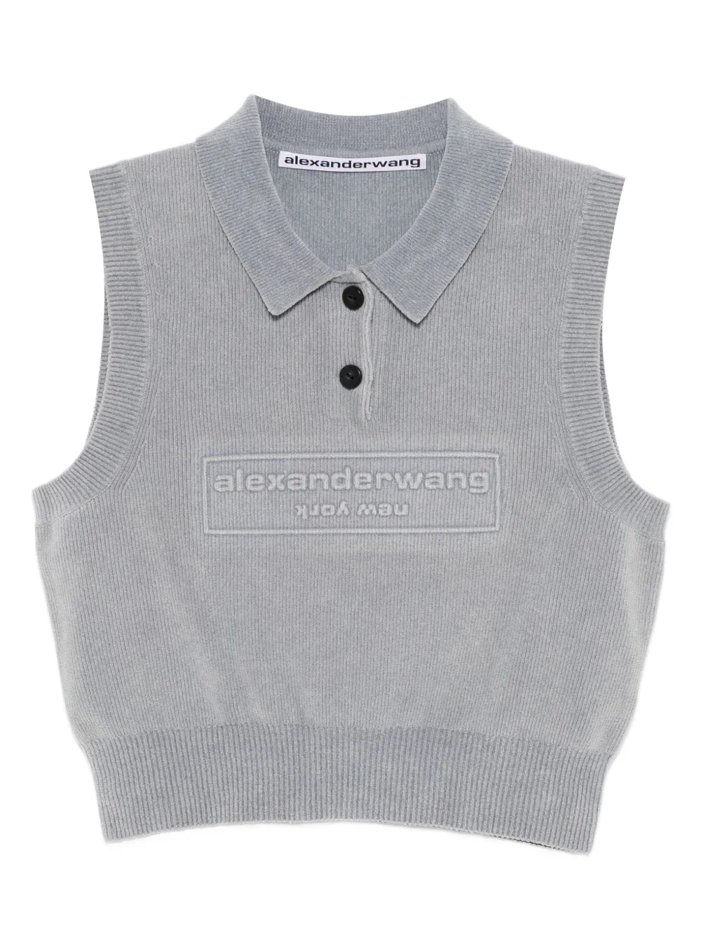 Alexander Wang embroidered-logo vest Grijs
