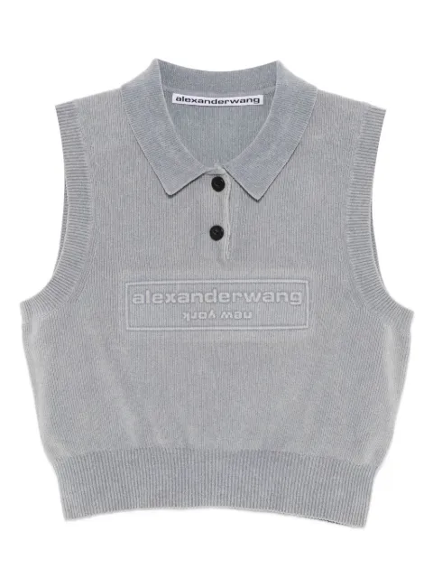 Alexander Wang Trägershirt mit Logo-Stickerei