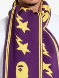 A BATHING APE® star-logo jacquard scarf - Purple