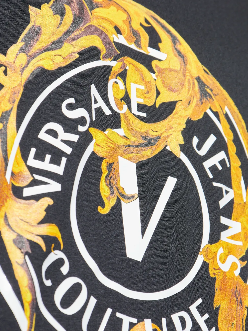 Versace Jeans Couture T-shirt met logoprint Zwart