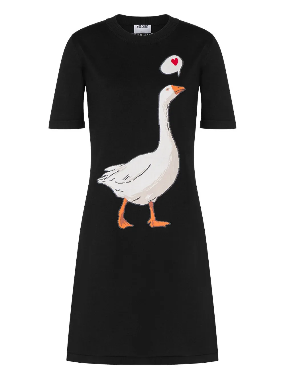 Moschino Jurk met korte mouwen en print Zwart