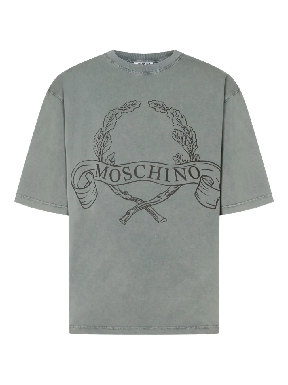 Moschino Laurel Crown T-shirt met grafische print Grijs