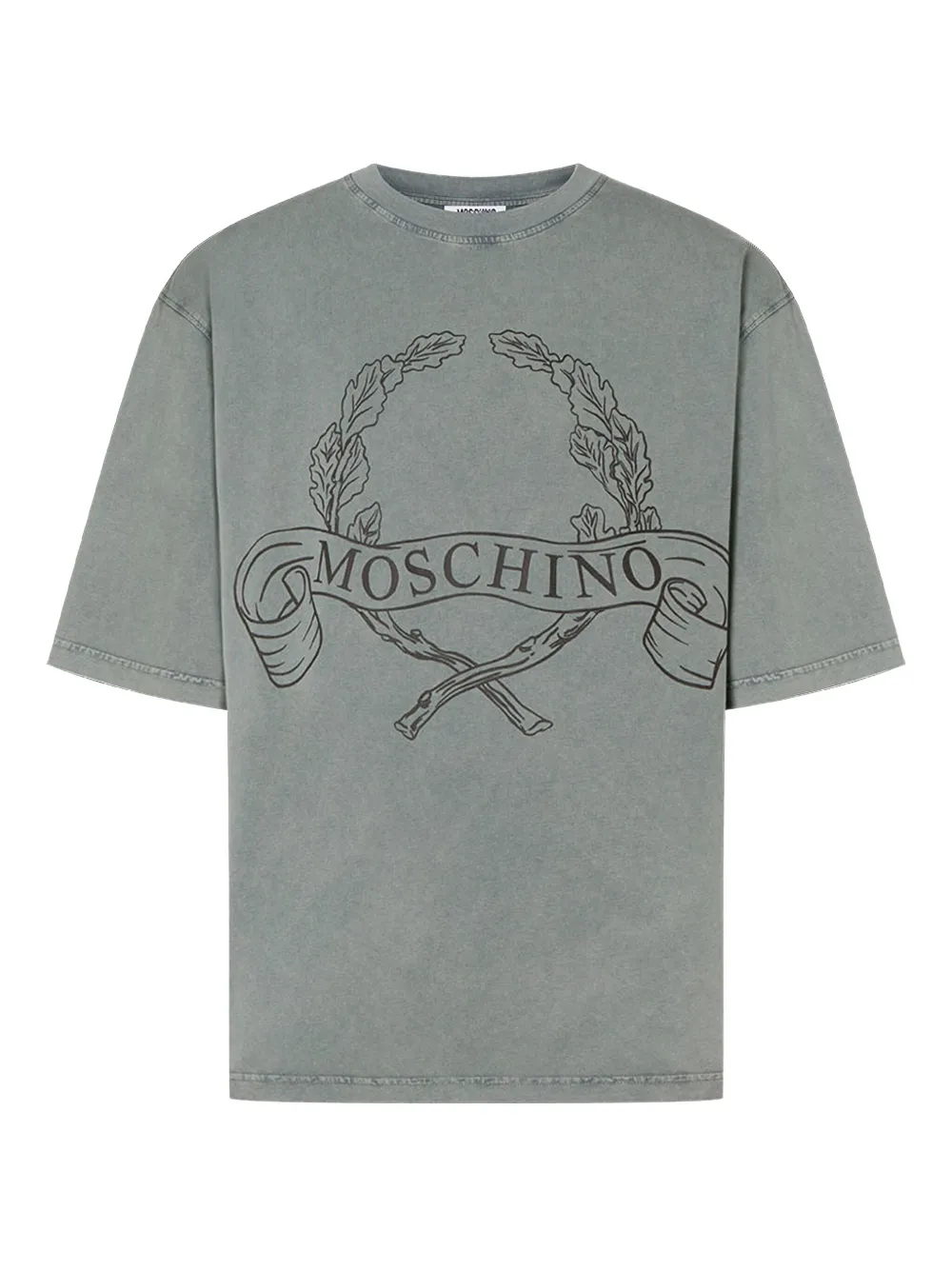 Moschino Laurel Crown T-shirt met grafische print Grijs