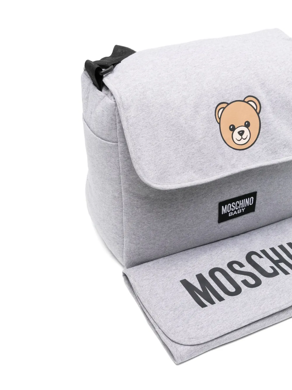 Moschino Kids Teddy Bear-print changing bag Grijs