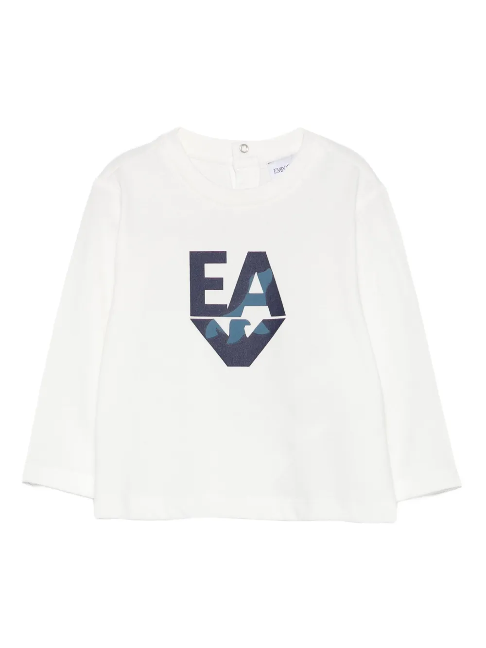Emporio Ar i Kids logo-print long-sleeve t-shirt Wit