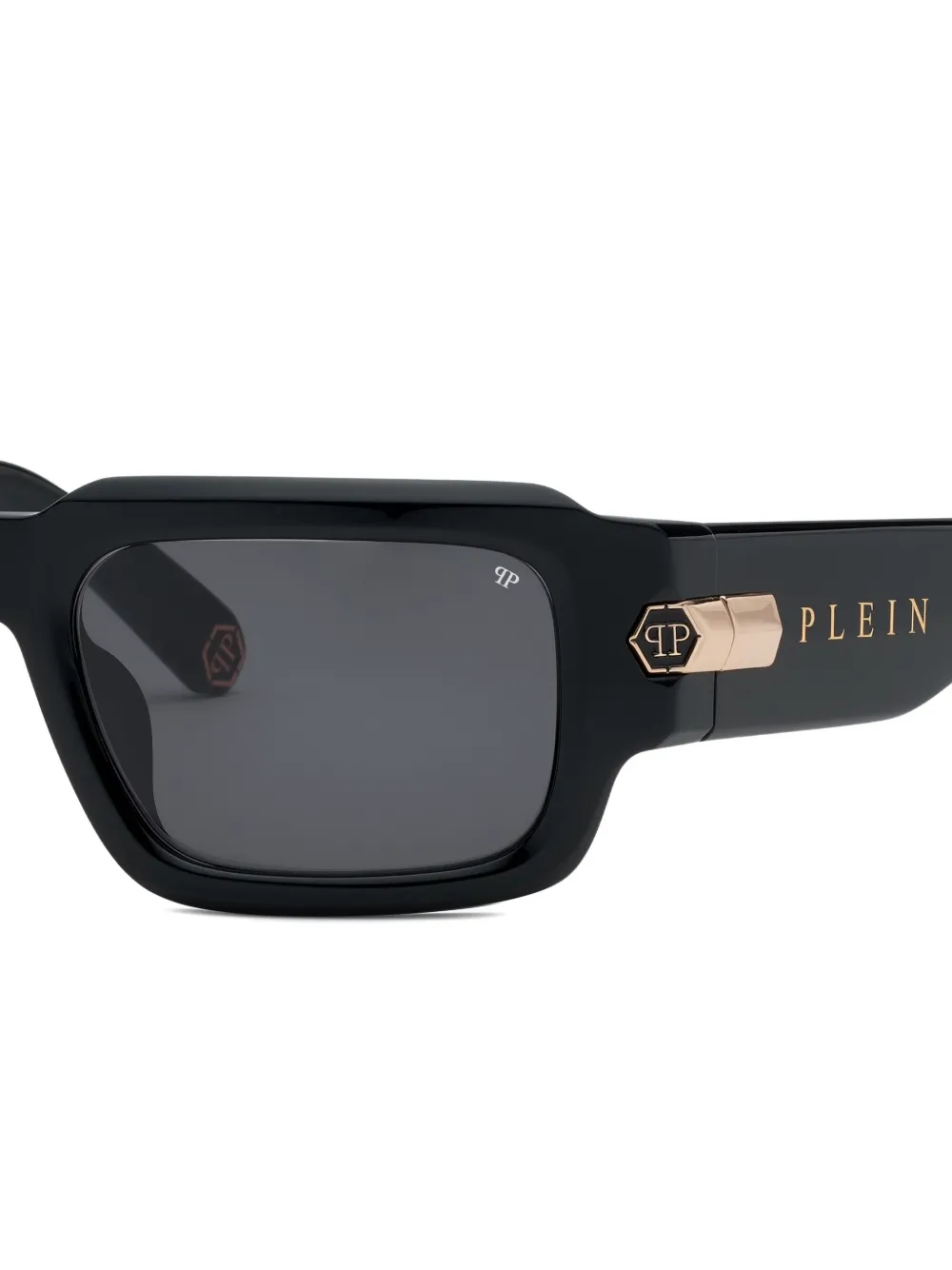 Philipp Plein Eyewear Rectangle-frame Sunglasses In Black