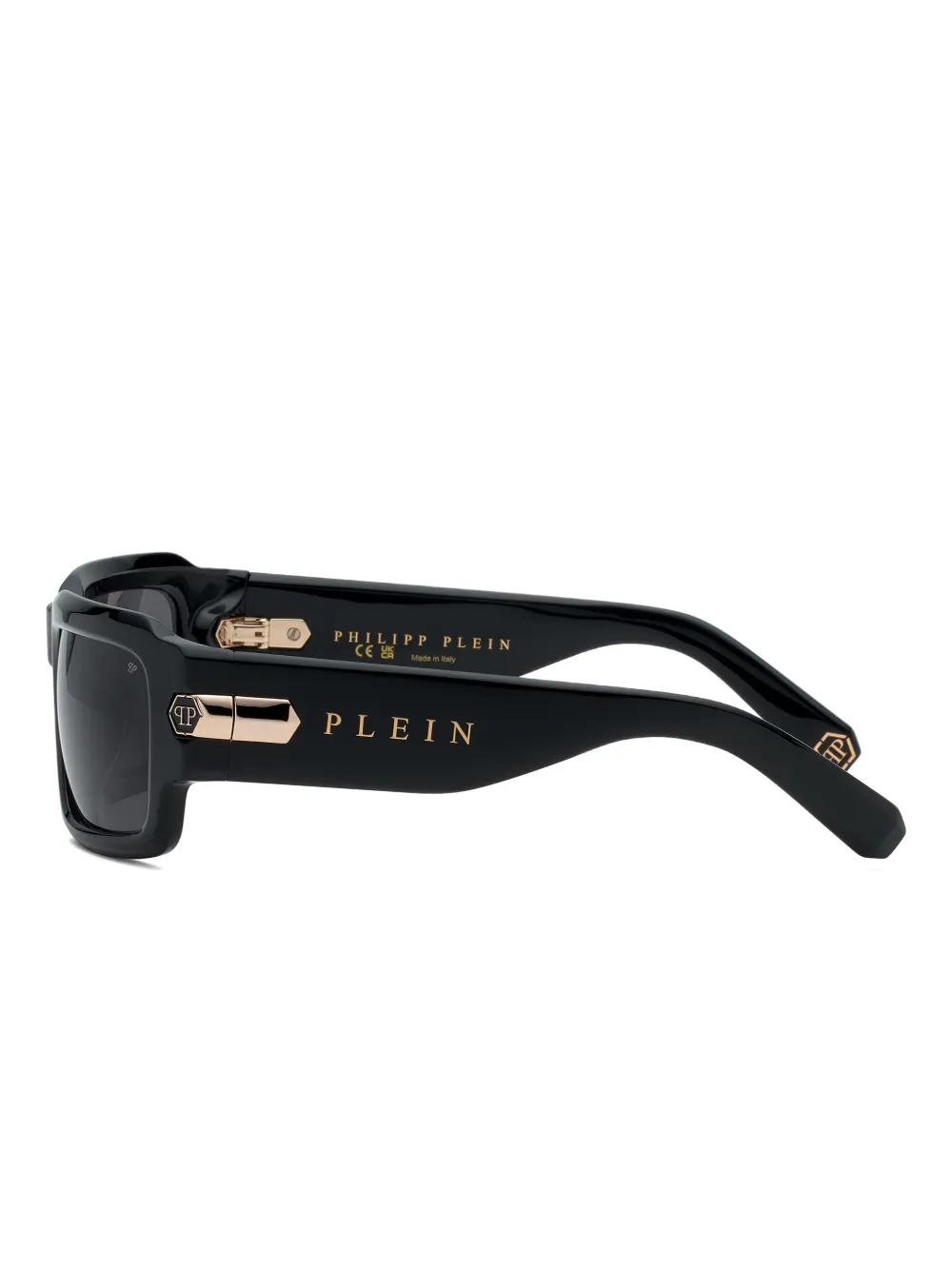 Philipp Plein Eyewear Rectangle-frame Sunglasses In Black