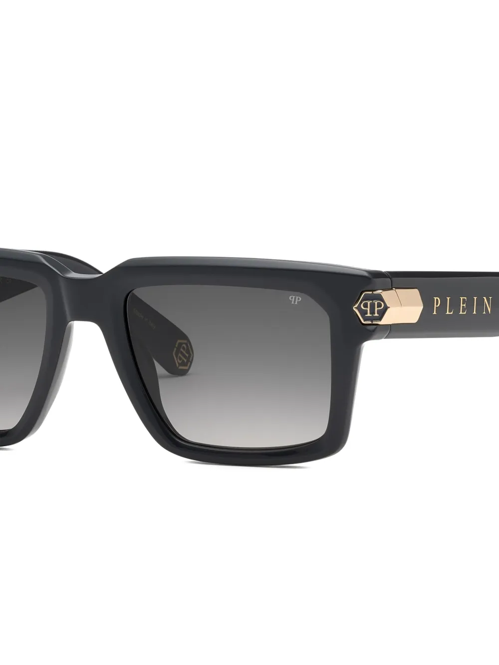 Philipp Plein Eyewear Zonnebril met vierkant montuur Zwart