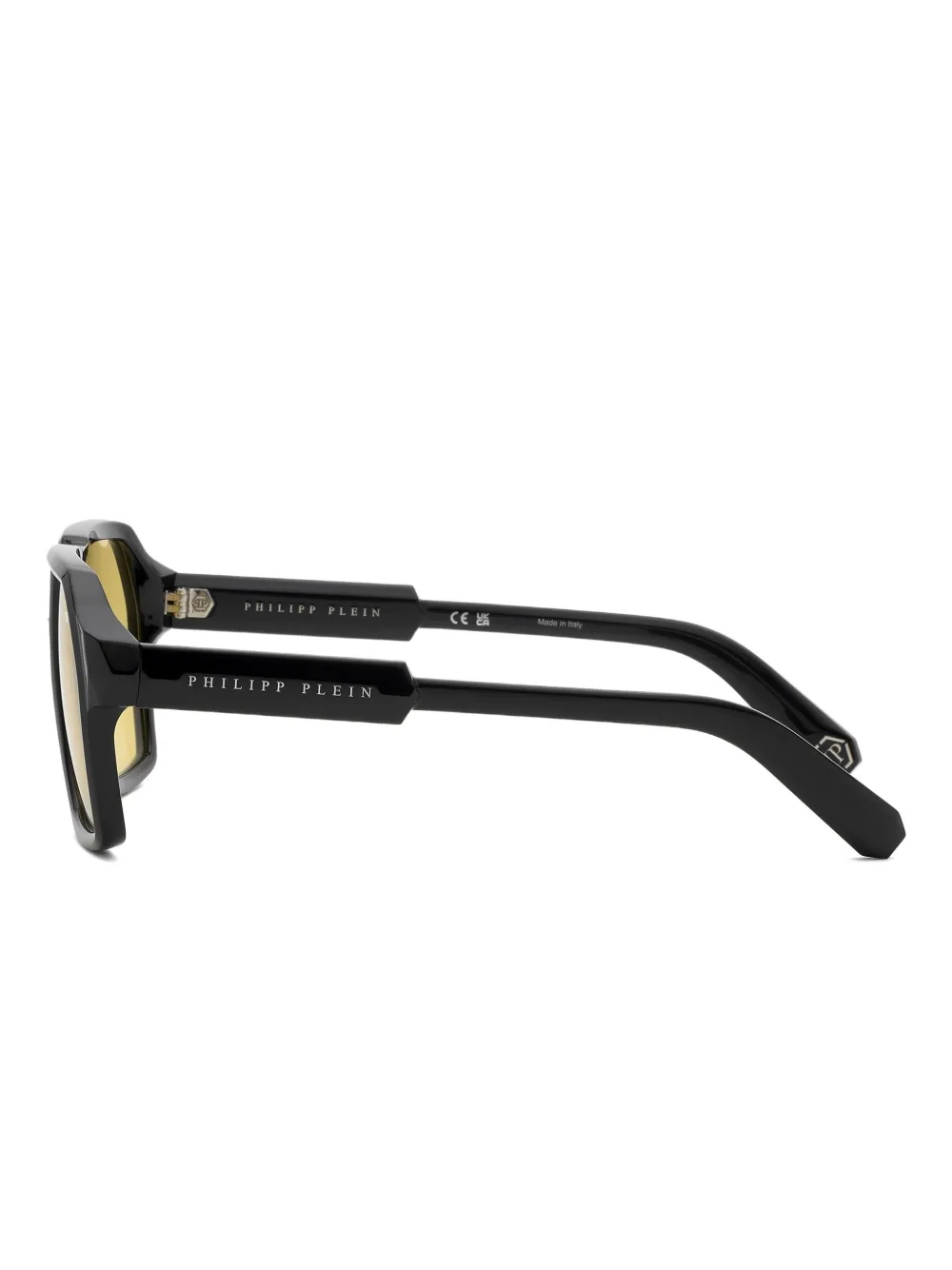 Philipp Plein Eyewear Zonnebril met geometrisch montuur Zwart