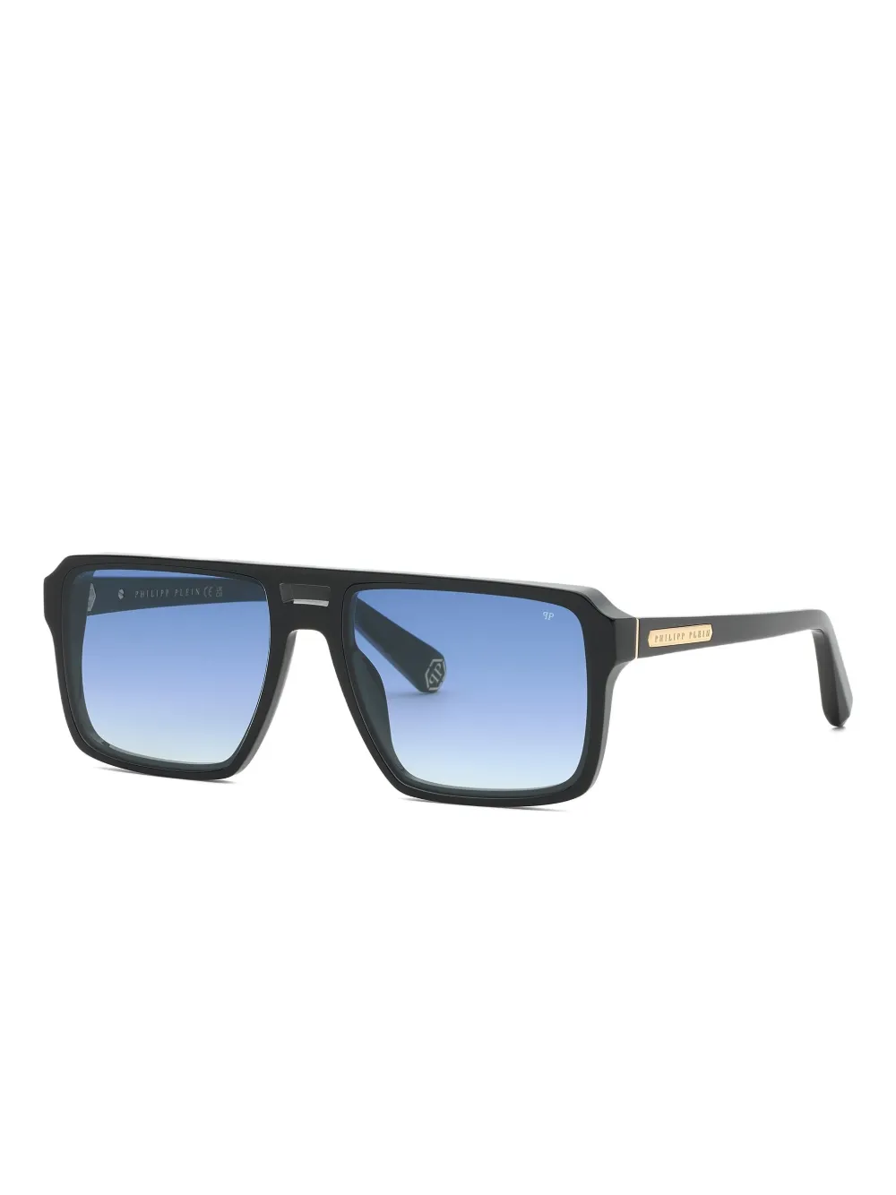 Philipp Plein Eyewear Zonnebril met vierkant montuur Zwart