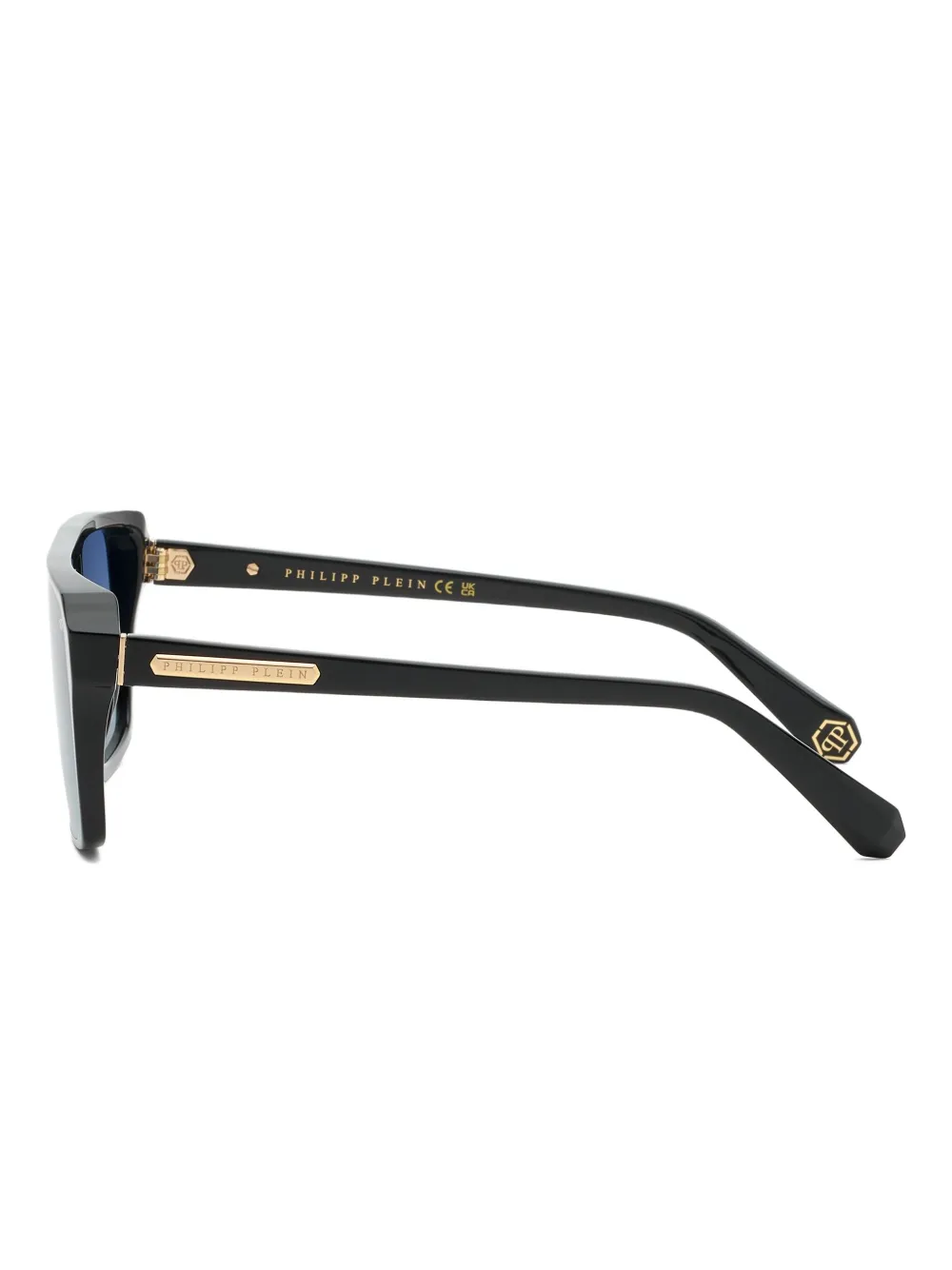 Philipp Plein Eyewear Zonnebril met vierkant montuur Zwart