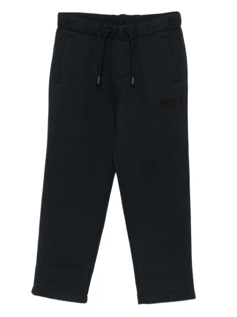 Emporio Armani Kids ribbed-texture drawstring trousers