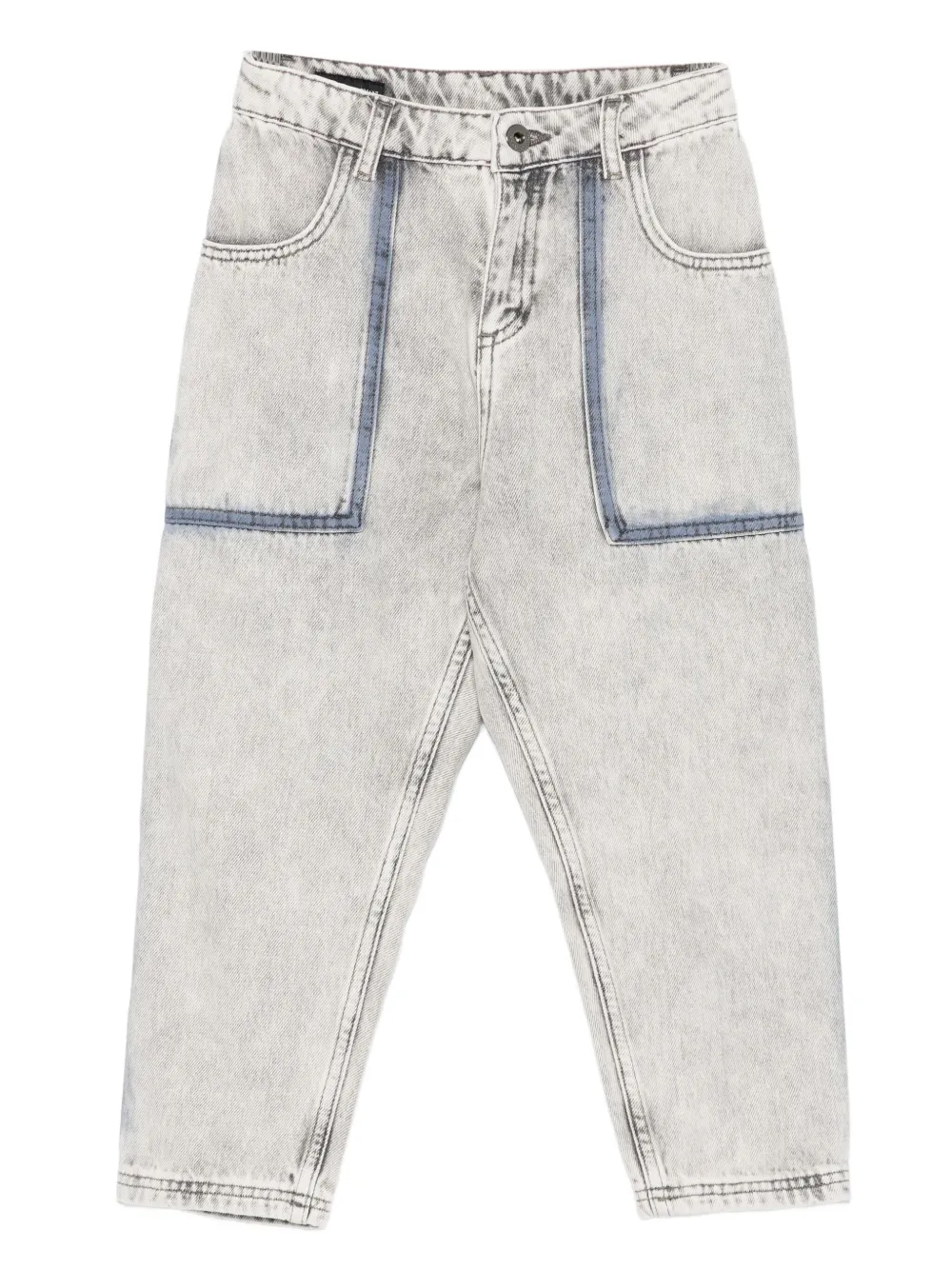 Emporio Ar i Kids side-striped jeans Grijs