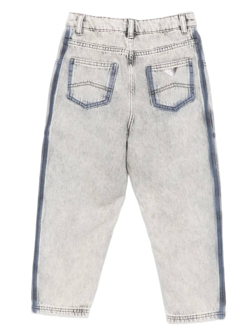 Emporio Armani Kids side-striped jeans Grijs