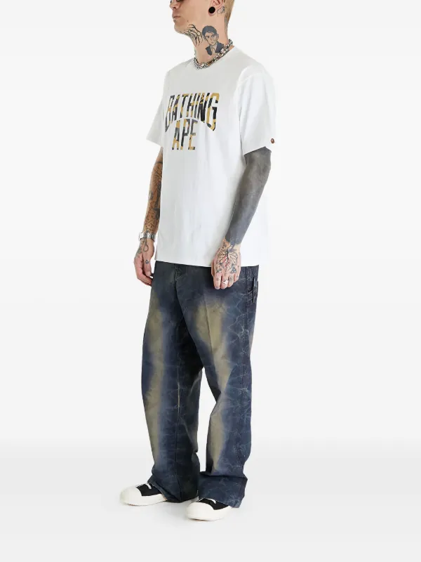 A BATHING APE® 1st Camo NYC Logo T-shirt | White | FARFETCH