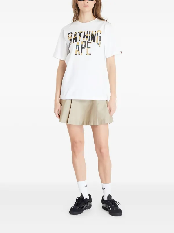 A BATHING APE ロゴ Tシャツ ホワイト BICOLOR MULTI LOGO TEE | bape.com