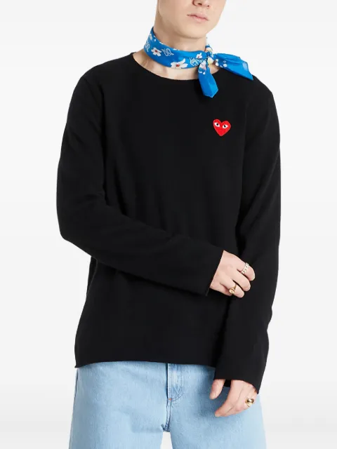 Comme Des Garçons Play heart-patch sweater