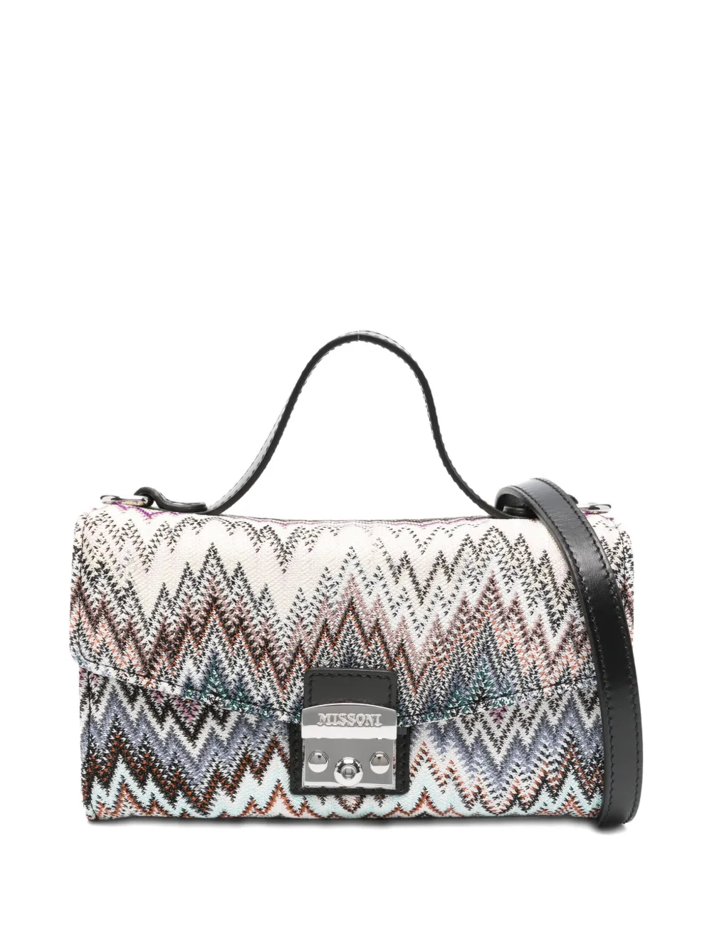 Missoni Kids zigzag-pattern tote bag Zwart