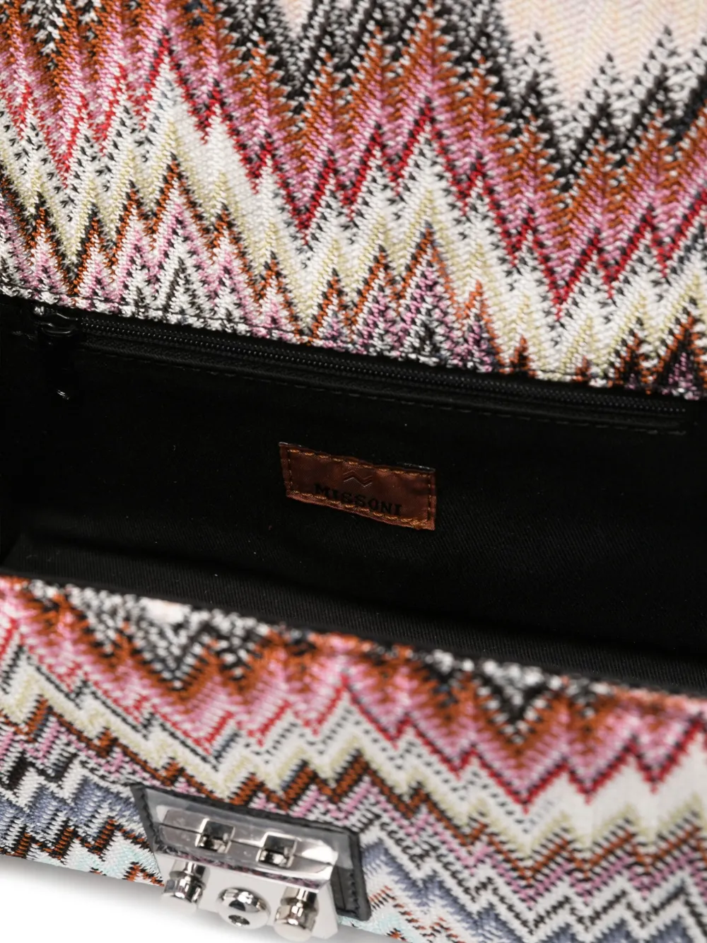Missoni Kids zigzag-pattern tote bag Zwart