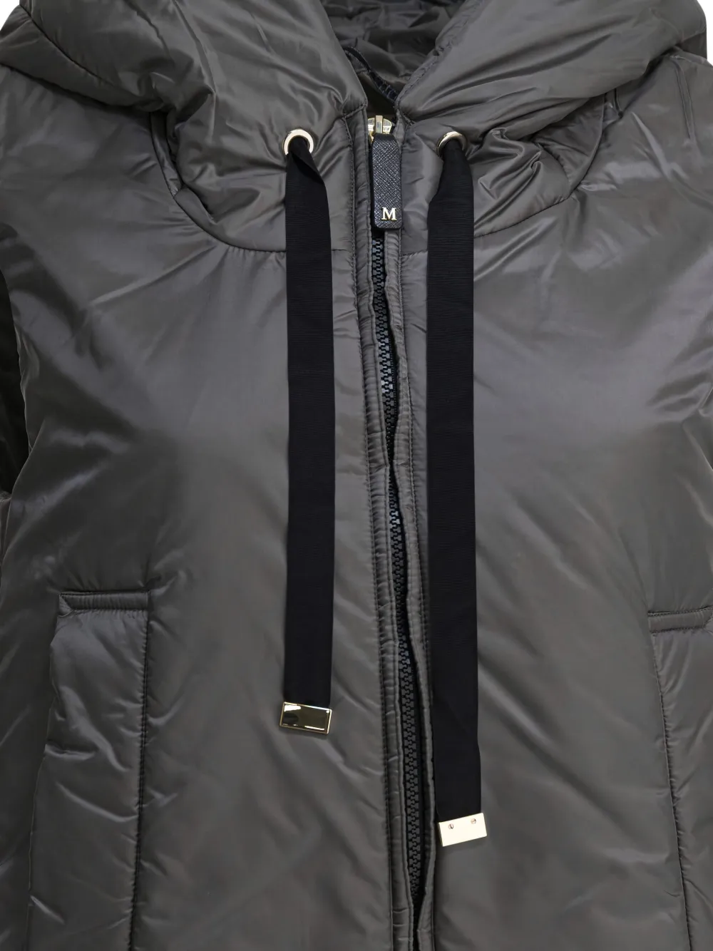 Max Mara hooded padded vest Zwart