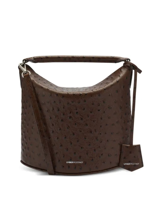 UMBER POSTPAST ostrich-effect leather tote bag