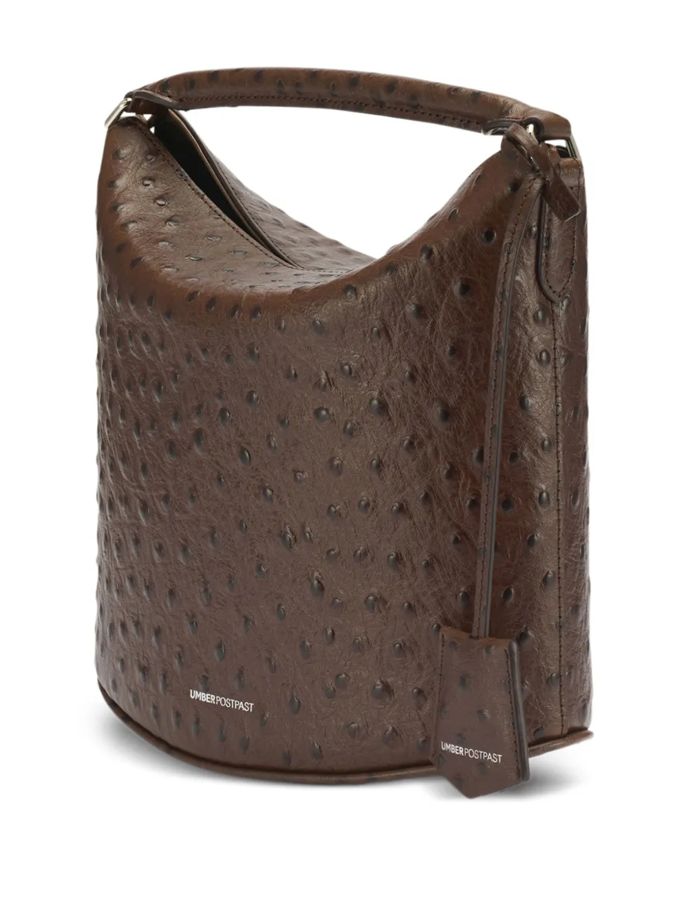 UMBER POSTPAST ostrich-effect leather tote bag | Image 2