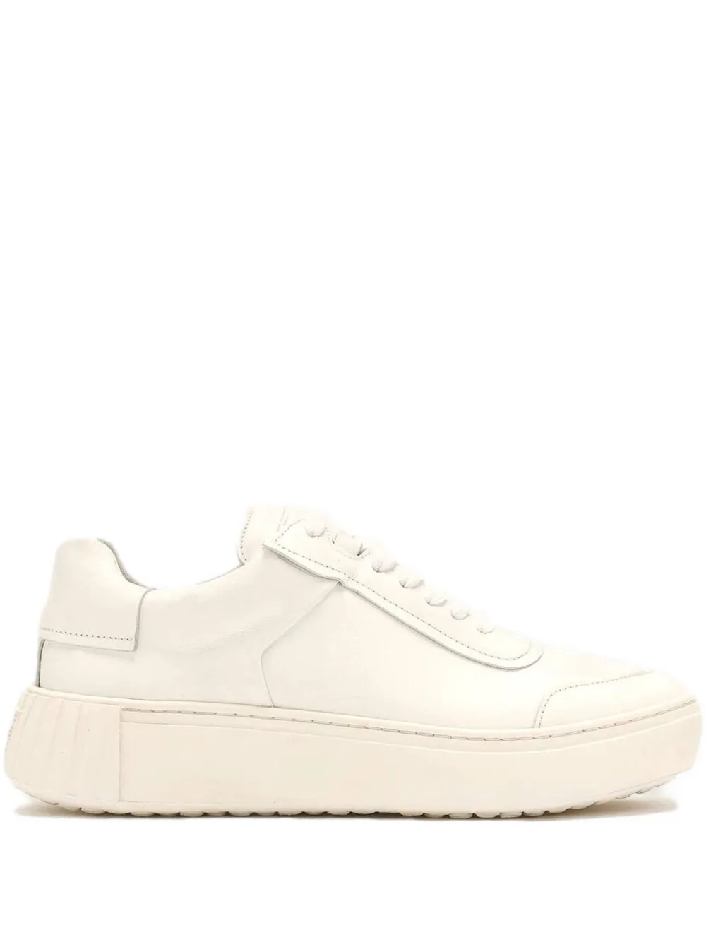 Primury Frank leather platform sneakers White