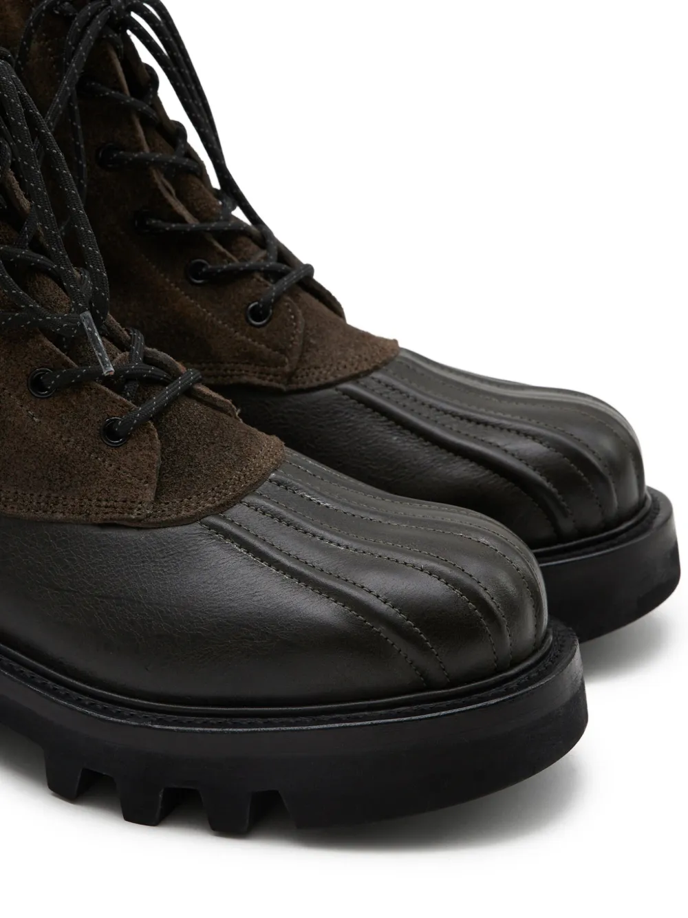 Paracia B-Type 02 lace-up leather suede boots Brown