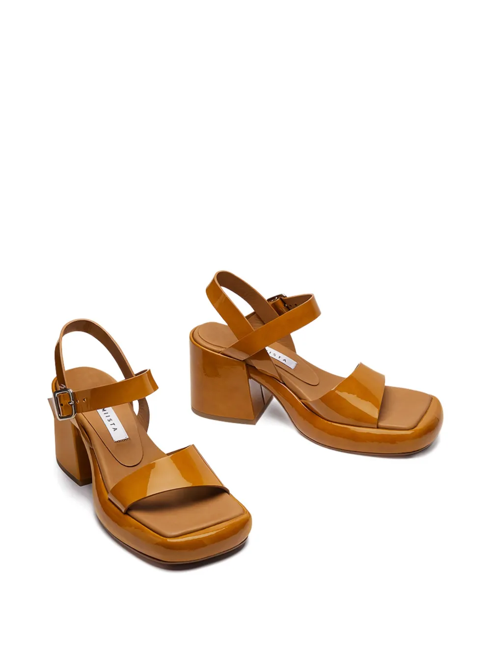 Miista sling back heeled sandals Brown