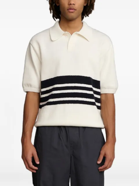Palmes panel knit polo shirt