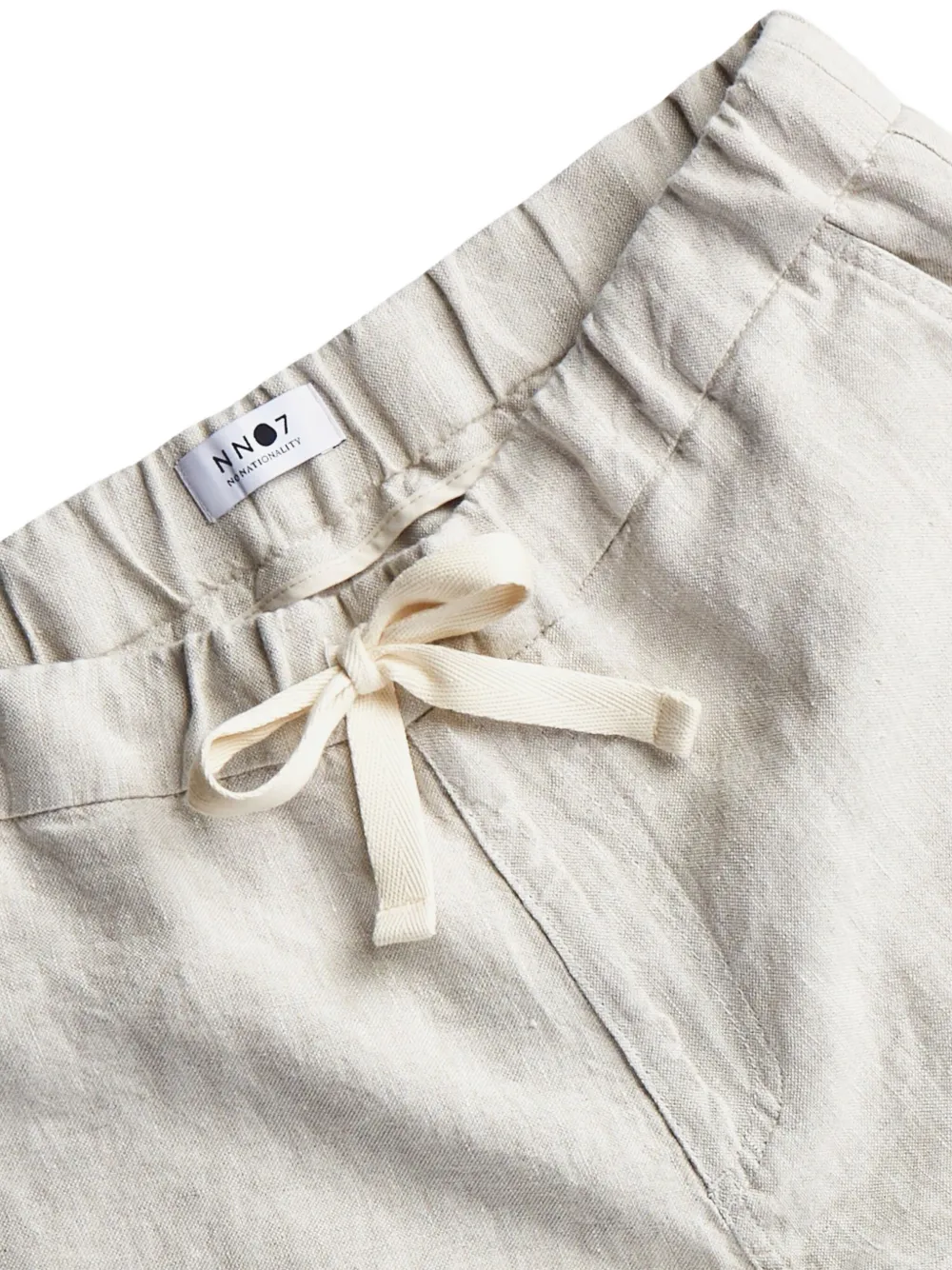 NN07 elasticated drawstring linen shorts Wit