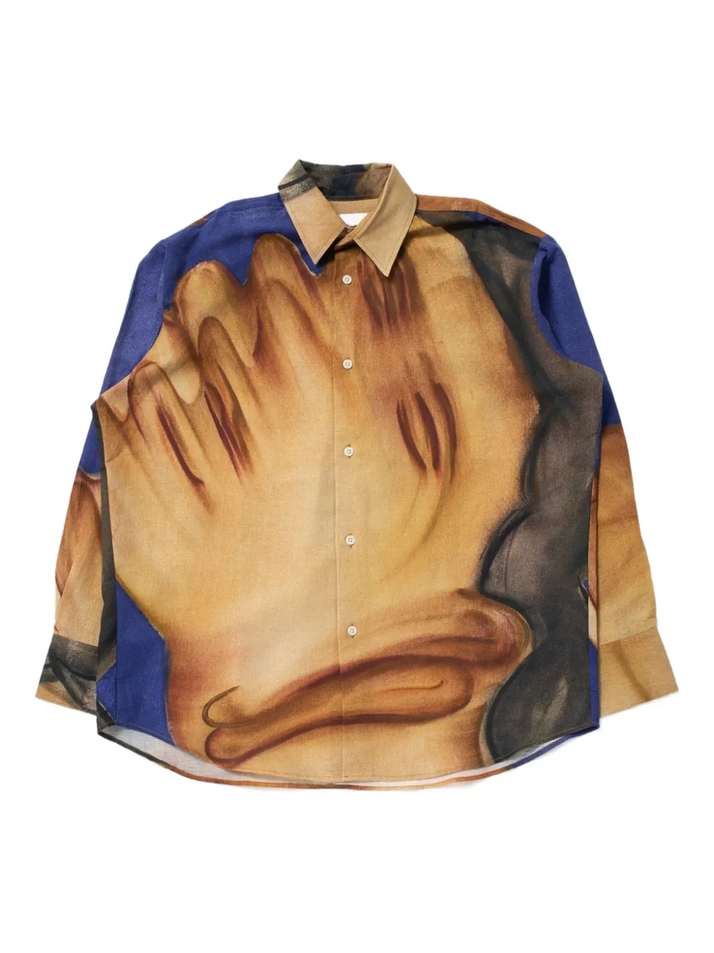 CARNE BOLLENTE I'm Cumming painting-print shirt - Marrone
