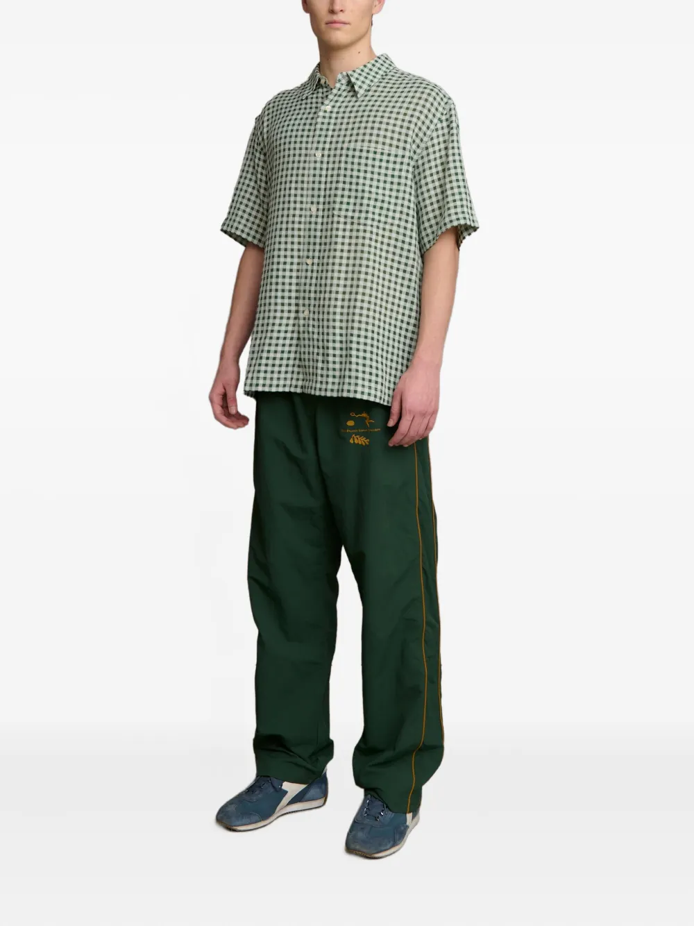 Palmes Overhemd met gingham ruit - Groen