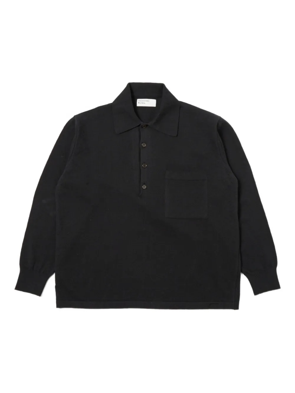 Universal Works long-sleeve polo shirt | Image 1