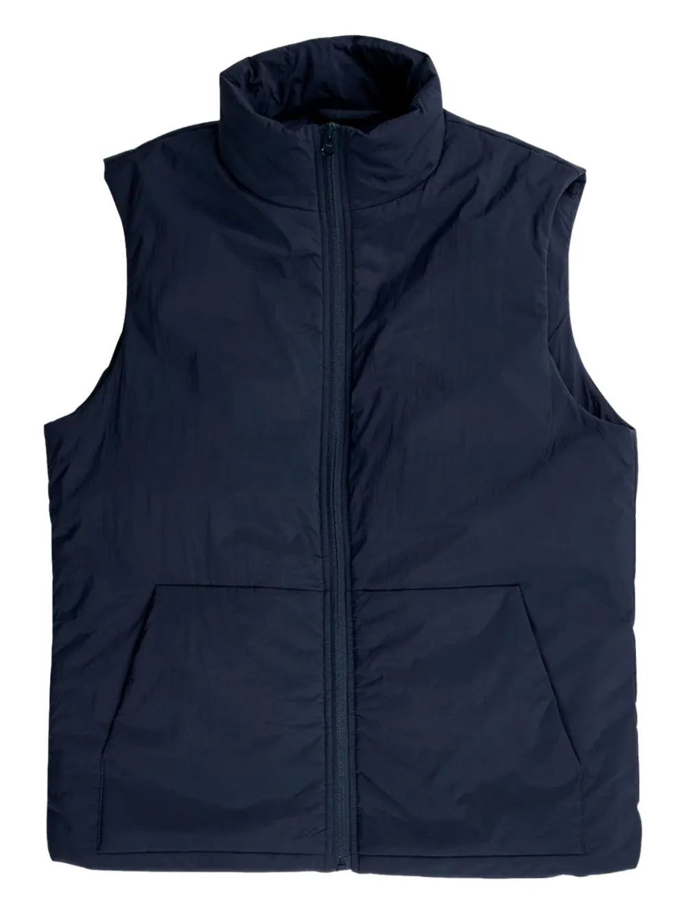 NN07 zip-neck quilted gilet Blauw