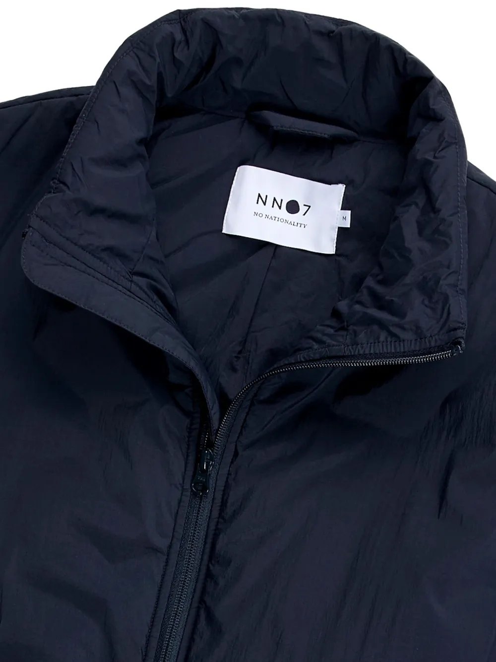 NN07 zip-neck quilted gilet Blauw