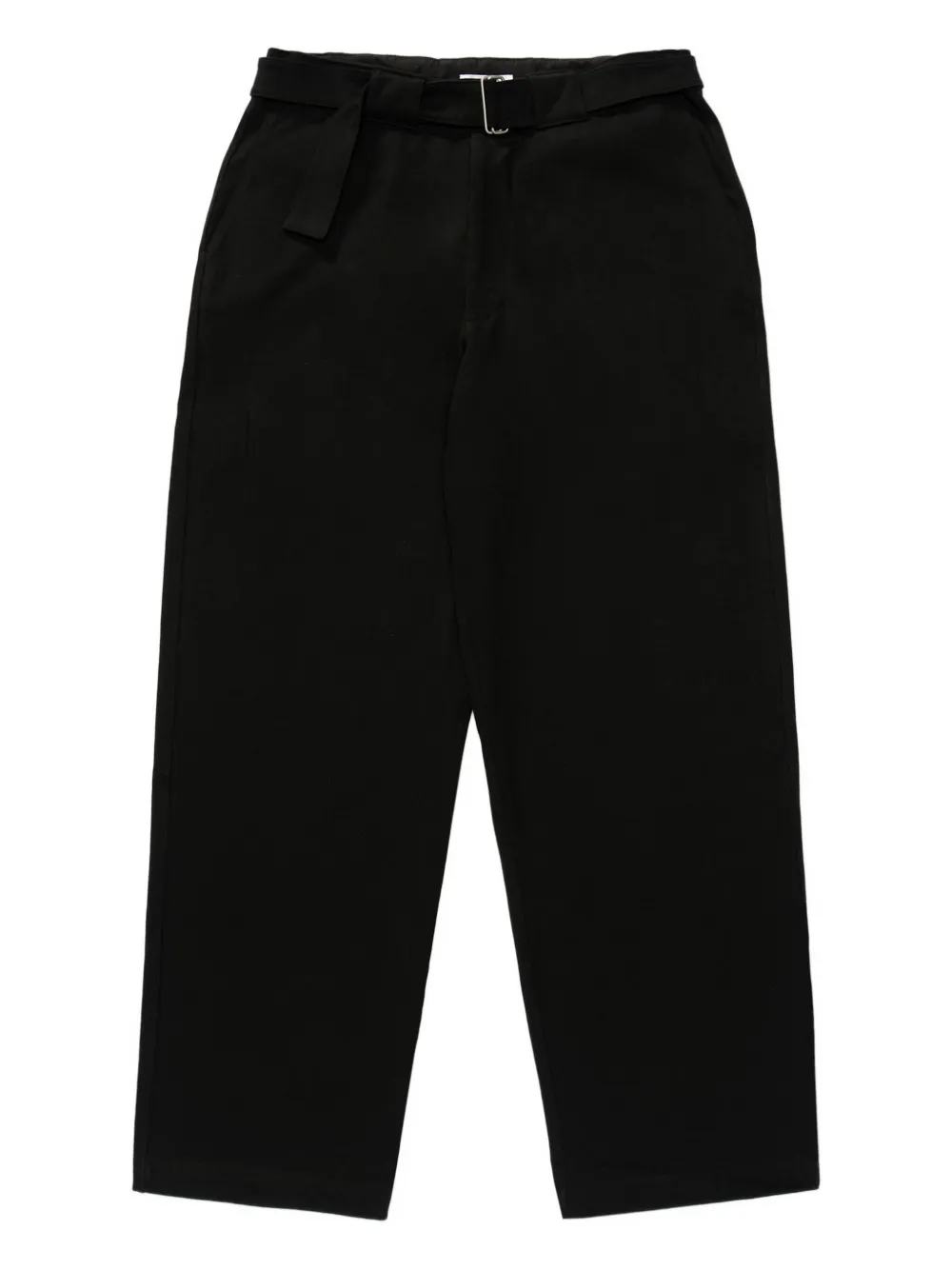 belted cotton trousers