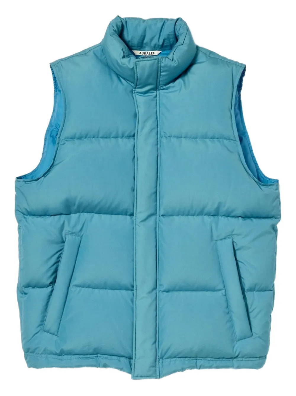 Auralee high-neck quilted vest Blauw