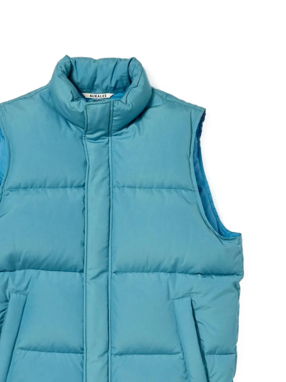Auralee high-neck quilted vest Blauw